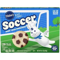 Pillsbury Soccer Ball Shape Sugar Cookie Dough 20 Count