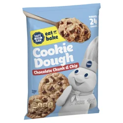 Pillsbury Eat or Bake Chocolate Chunk and Chip Cookie Dough, Makes 24 Cookies, 16 oz