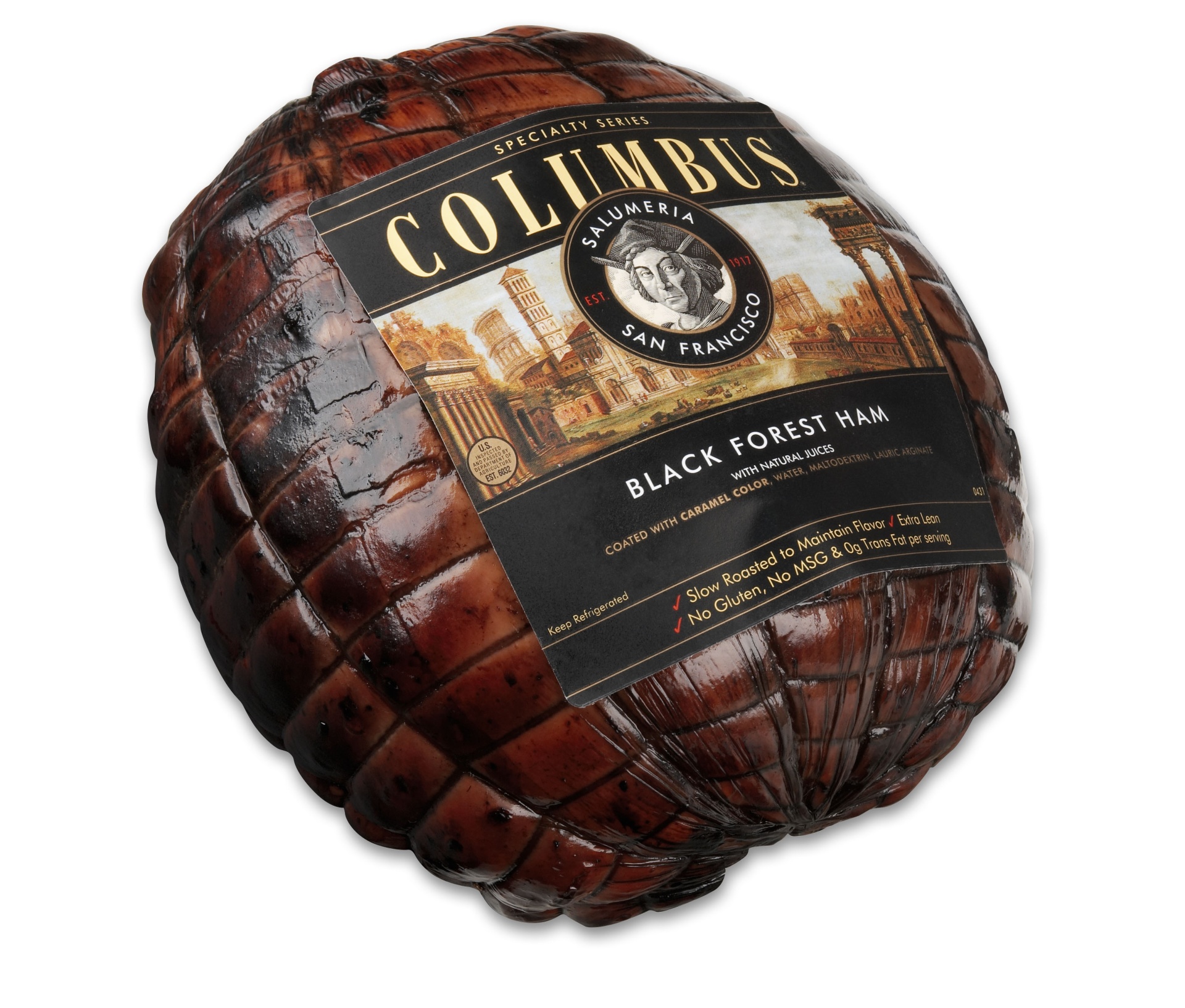 slide 1 of 1, Columbus Black Forest Ham, per lb