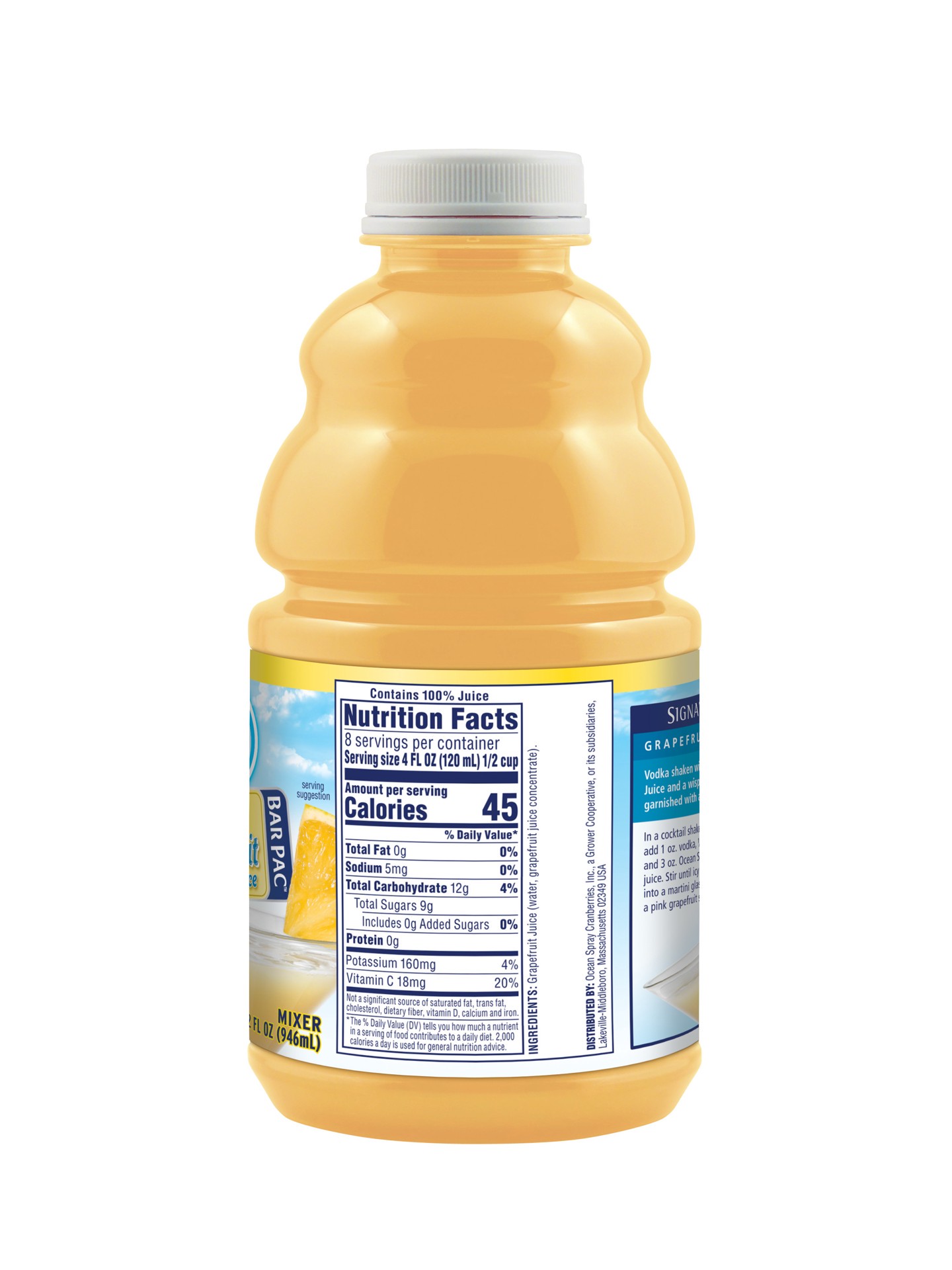 slide 2 of 4, Ocean Spray 100% White Grapefruit Juice Bar Pac Mixer - 32 fl oz, 32 oz