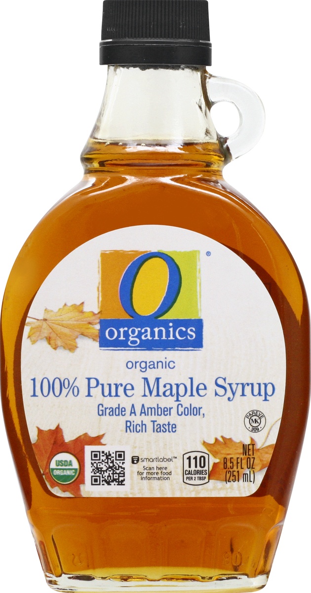 slide 6 of 9, O Organics 100% Pure Maple Syrup Grade A Dark Amber, 8.5 fl oz