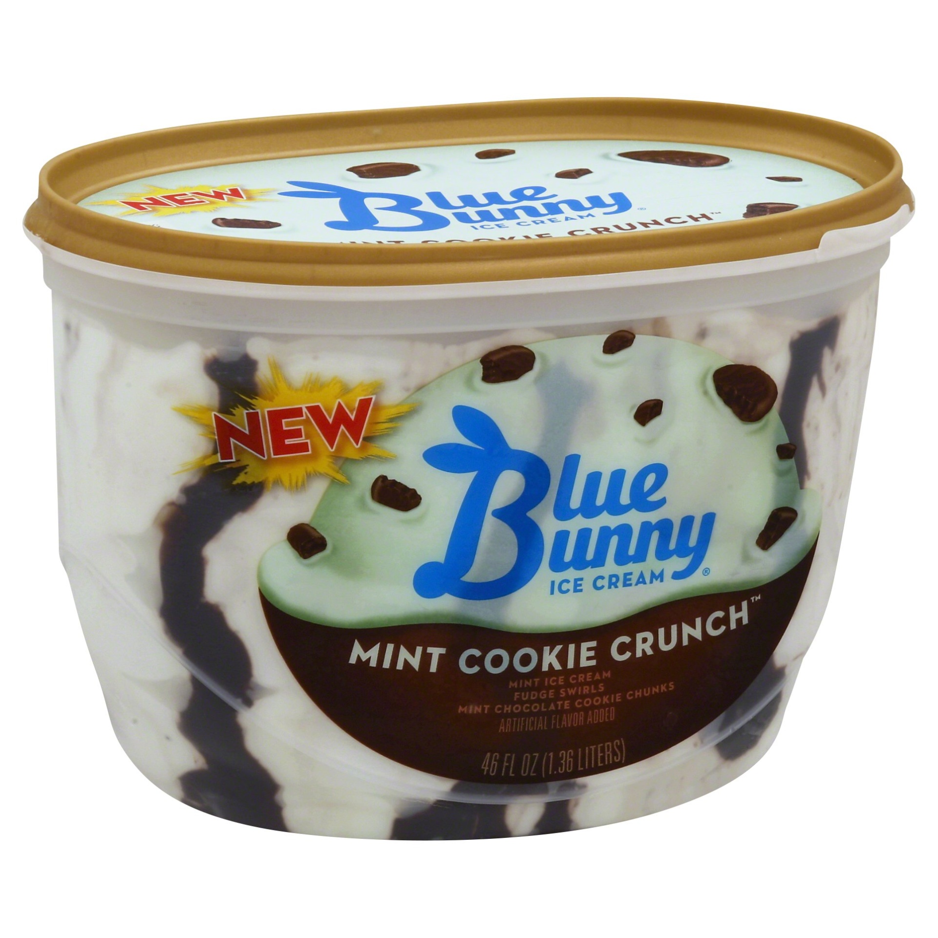 slide 1 of 8, Blue Bunny Mint Cookie Crunch Ice Cream, 46 fl oz