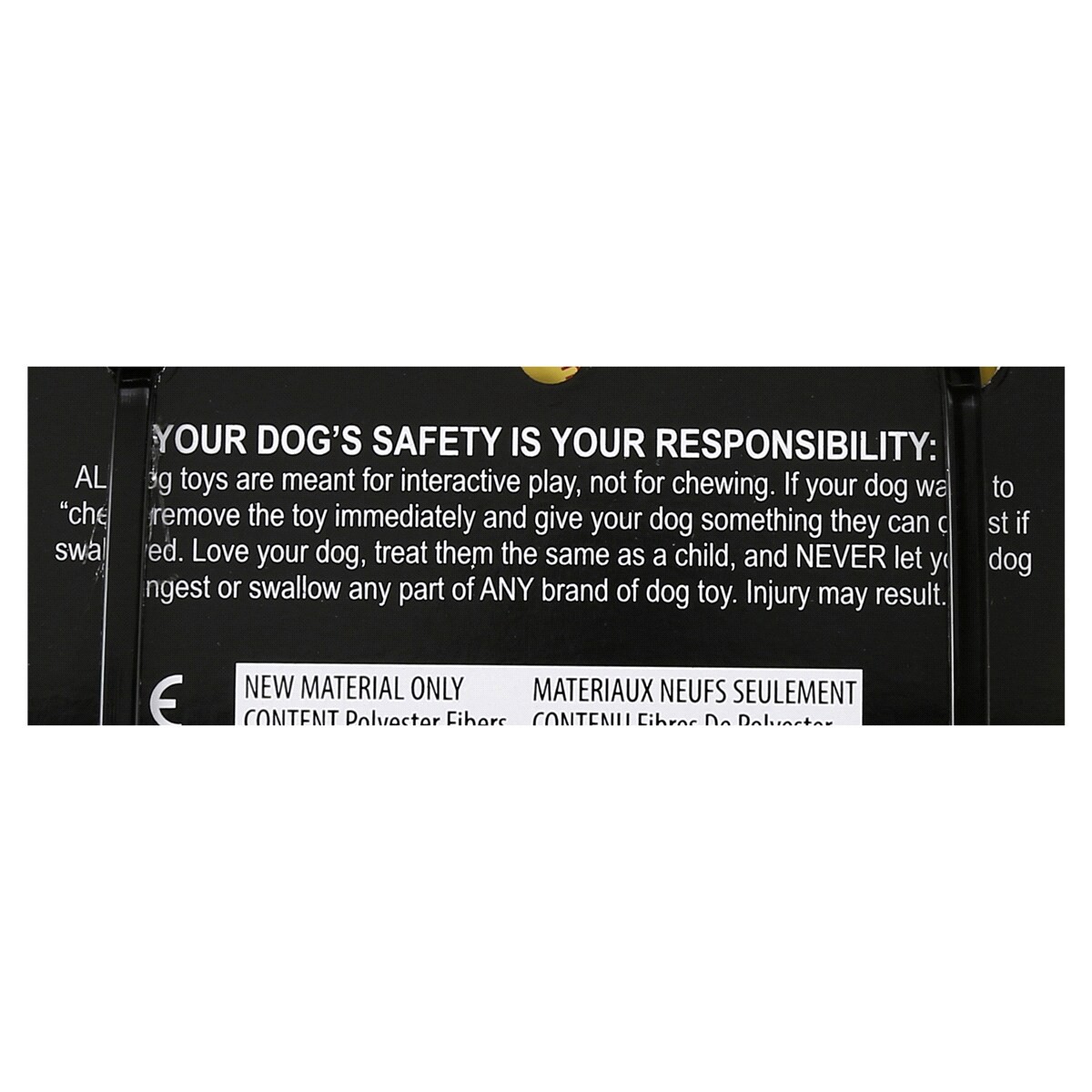 slide 2 of 2, Tuffy Medium Bone Squeaky Dog Toy - Yellow, 1 ct