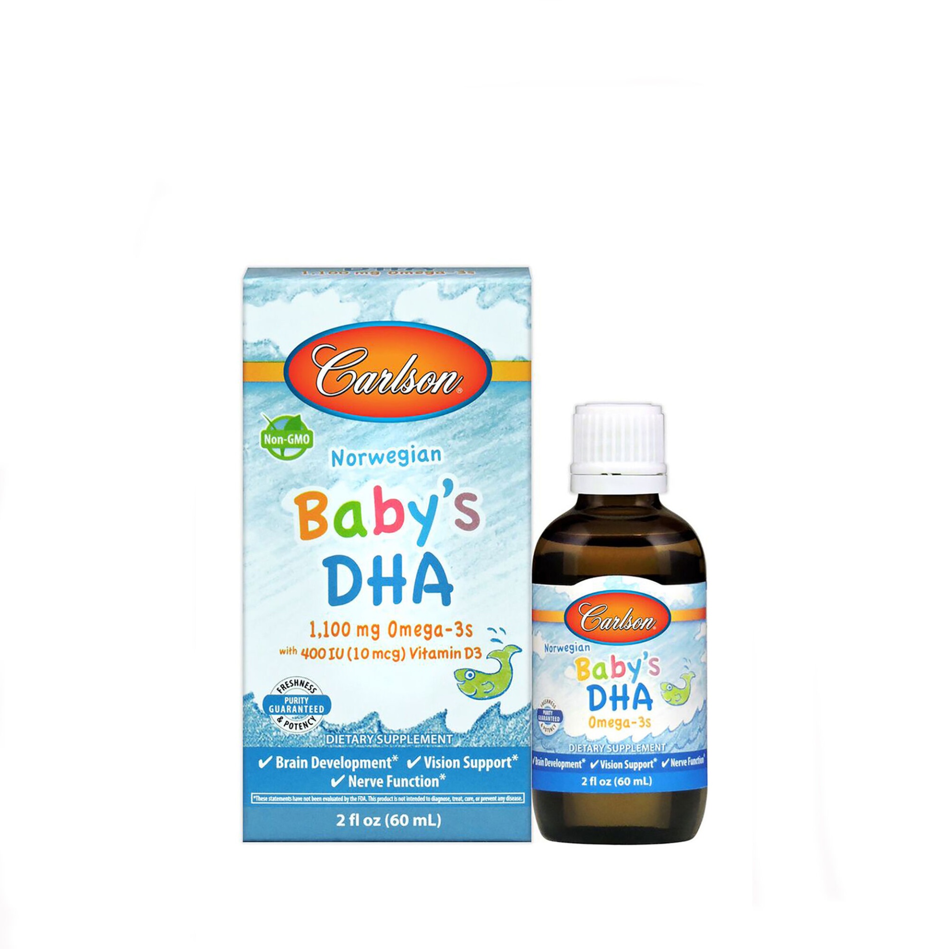 slide 1 of 1, Carlson Norwegian Baby's DHA, 60 ml