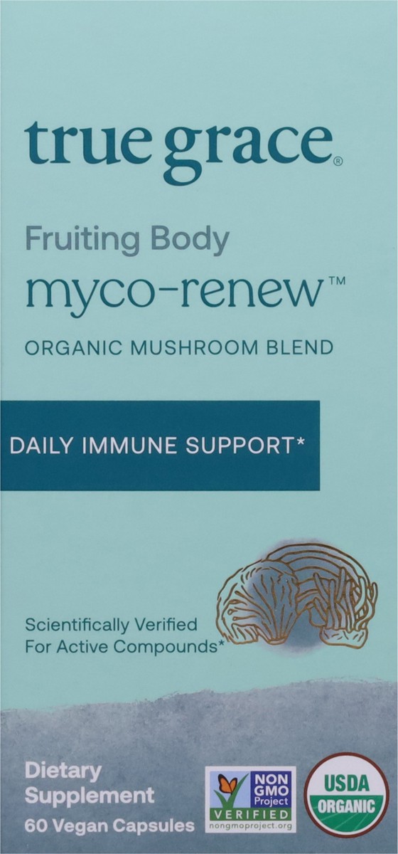 slide 10 of 13, True Grace Myco-Renew Organic Fruiting Body Mushroom Blend 60 Vegan Capsules, 1 ct