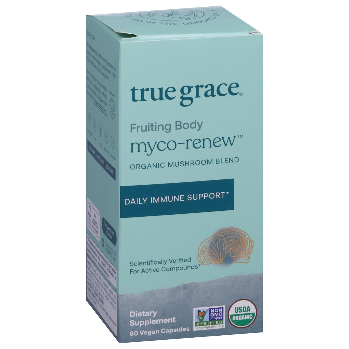 slide 8 of 13, True Grace Myco-Renew Organic Fruiting Body Mushroom Blend 60 Vegan Capsules, 1 ct