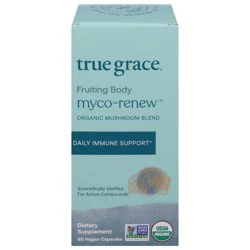 True Grace Myco-Renew Organic Fruiting Body Mushroom Blend 60 Vegan Capsules
