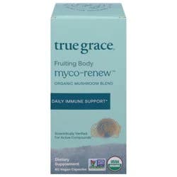 True Grace Myco-Renew Organic Fruiting Body Mushroom Blend 60 Vegan Capsules