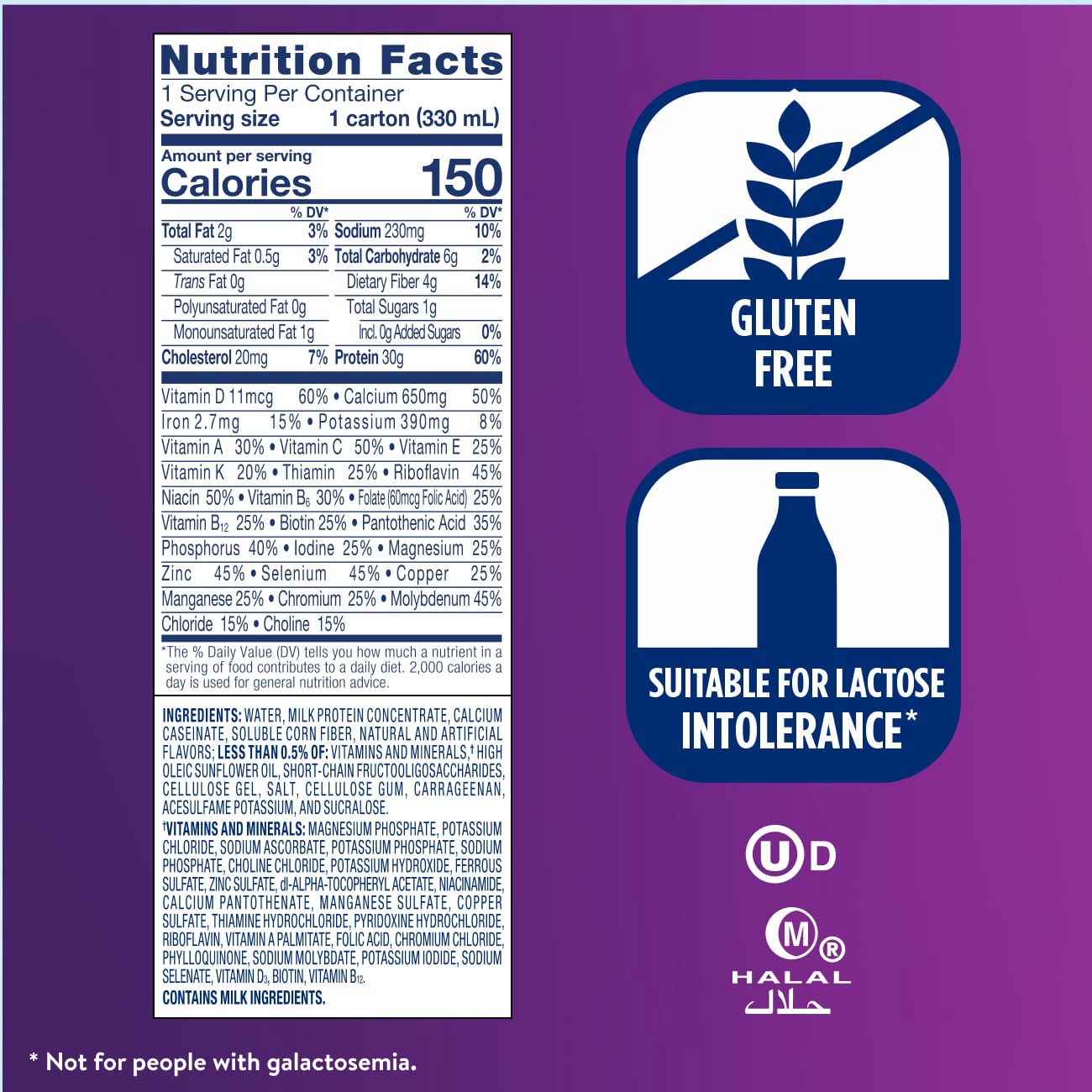 slide 9 of 10, Ensure Max Protein Birthday Cake Nutrition Shake 4 - 11 oz Cartons, 4 ct