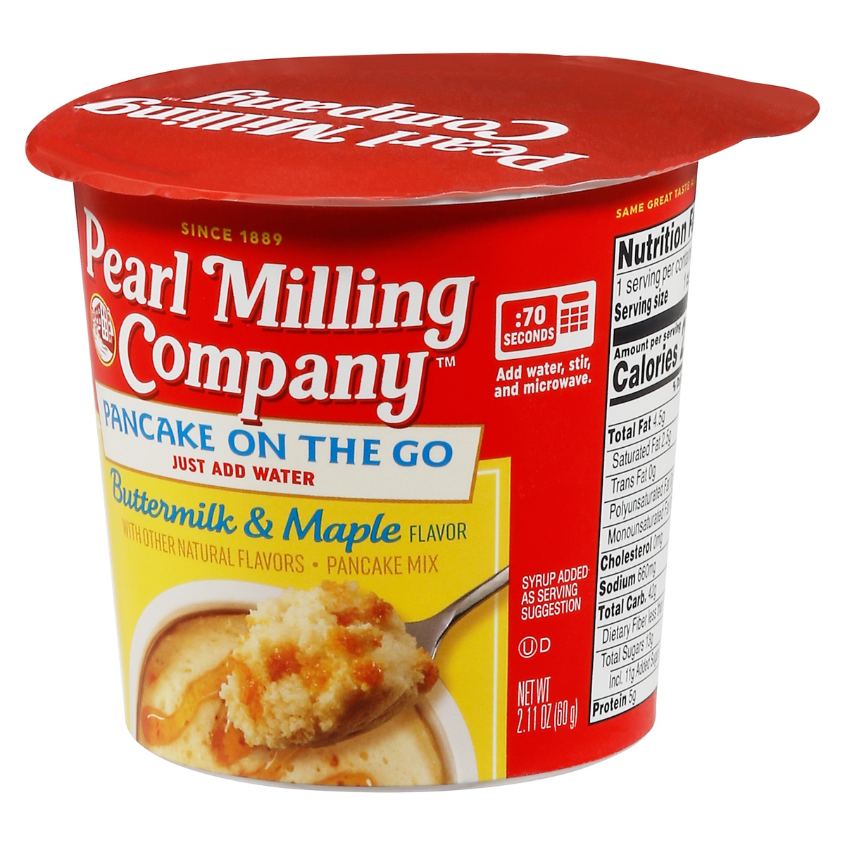 slide 3 of 9, Pearl Milling Company Pancake On The Go Pancake Mix Buttermilk & Maple Flavor 2.11 Oz, 