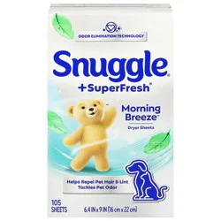 Snuggle +SuperFresh Morning Breeze Dryer Sheets 105 Each