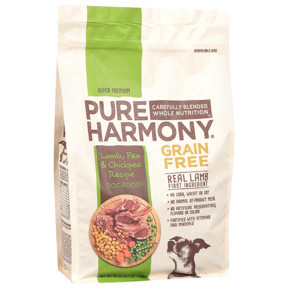 slide 6 of 9, Pure Harmony Grain-Free Super Premium Lamb, Pea & Chickpea Recipe Dog Food 56 oz, 56 oz