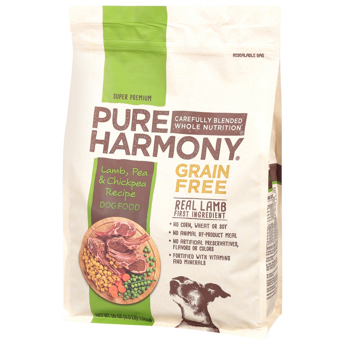 slide 2 of 9, Pure Harmony Grain-Free Super Premium Lamb, Pea & Chickpea Recipe Dog Food 56 oz, 56 oz