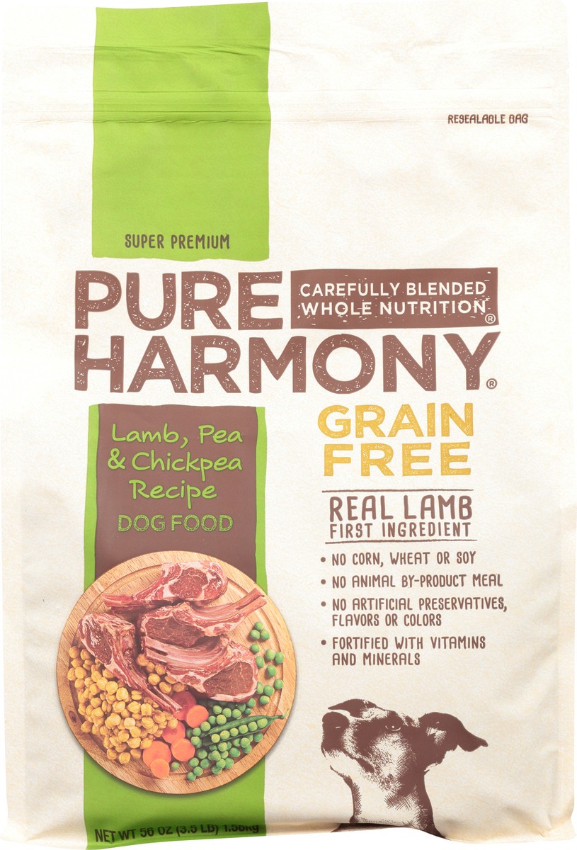 slide 1 of 9, Pure Harmony Grain-Free Super Premium Lamb, Pea & Chickpea Recipe Dog Food 56 oz, 56 oz