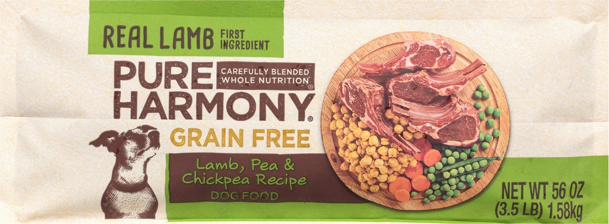 slide 7 of 9, Pure Harmony Grain-Free Super Premium Lamb, Pea & Chickpea Recipe Dog Food 56 oz, 56 oz