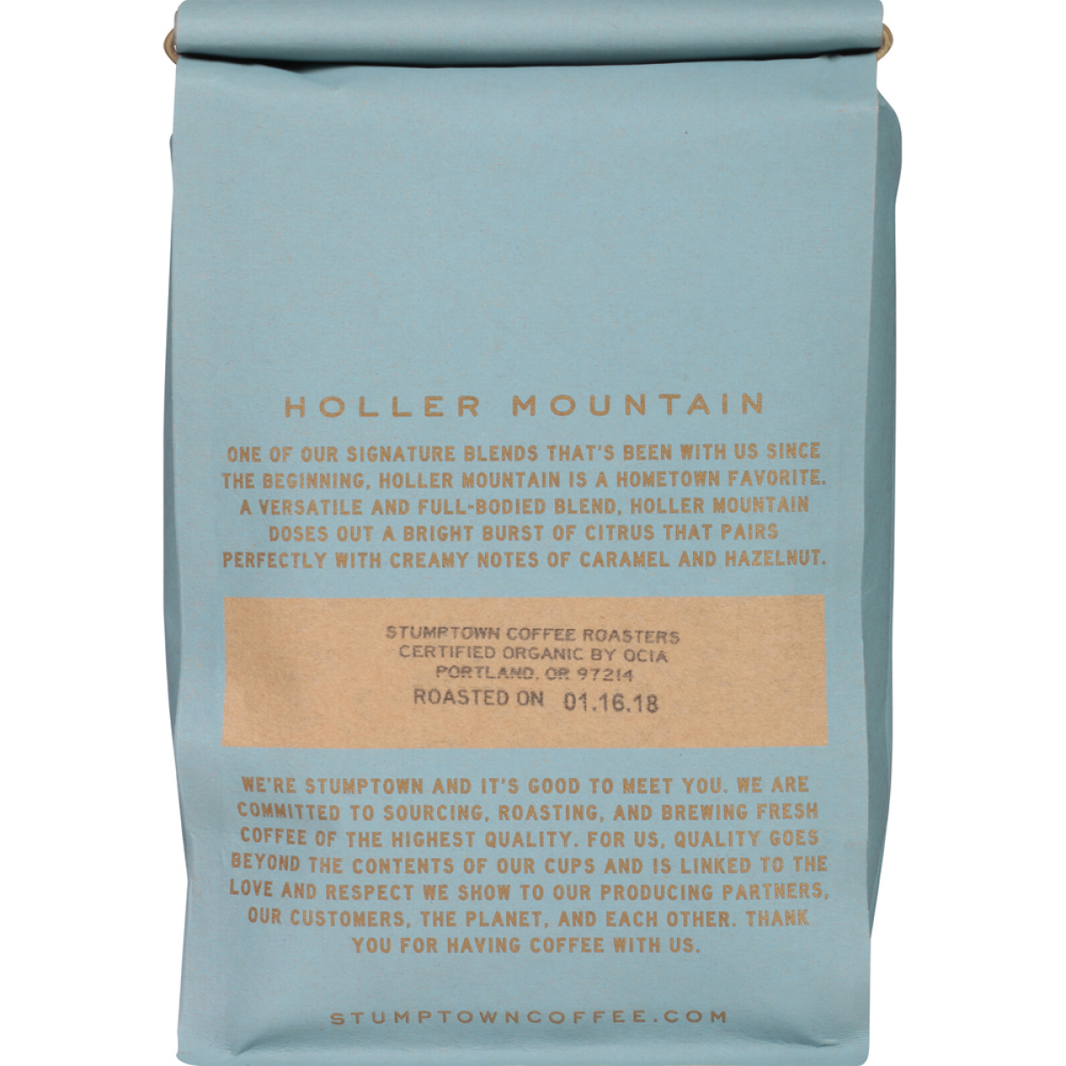 slide 2 of 2, Stumptown Coffee Holler Mountain Blend Creamy & Caramel Organic Whole Bean Coffee 12 oz. Stand Up Bag, 12 oz
