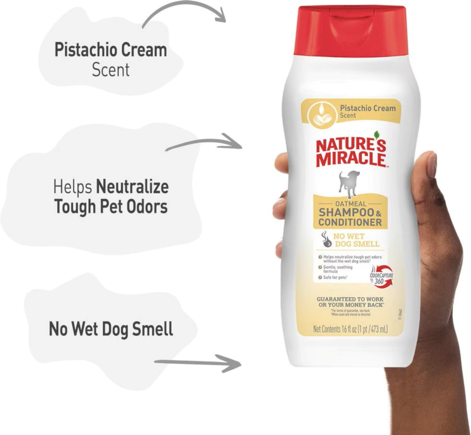 slide 1 of 1, Nature's Miracle Oatmeal Pistachio Cream Scent Shampoo & Conditioner 16 fl oz, 16 fl oz