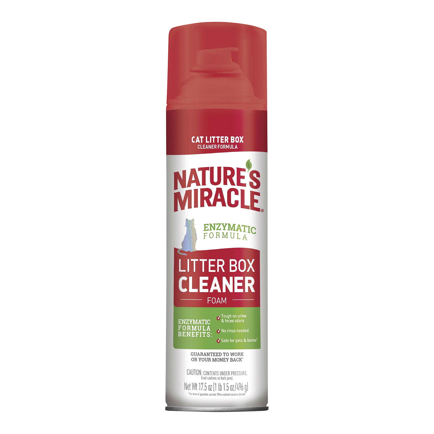 slide 1 of 4, Nature's Miracle Nature''s Miracle Litter Box Cleaner Foam, Enzymatic Formula, 17.5 oz, 1.35 lb