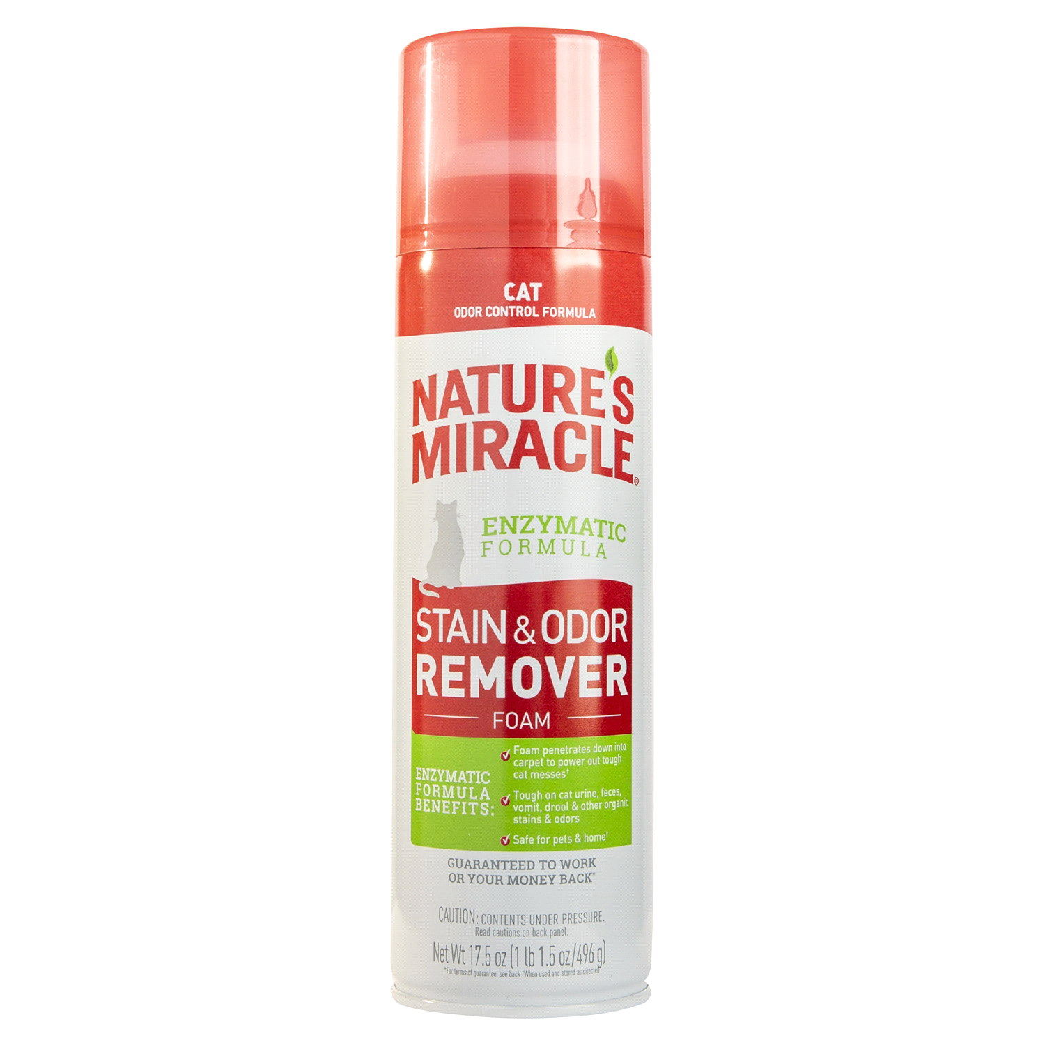 slide 1 of 4, Nature's Miracle Enzymatic Formula Cat Stain & Odor Remover Foam 17.5 oz, 17.5 oz