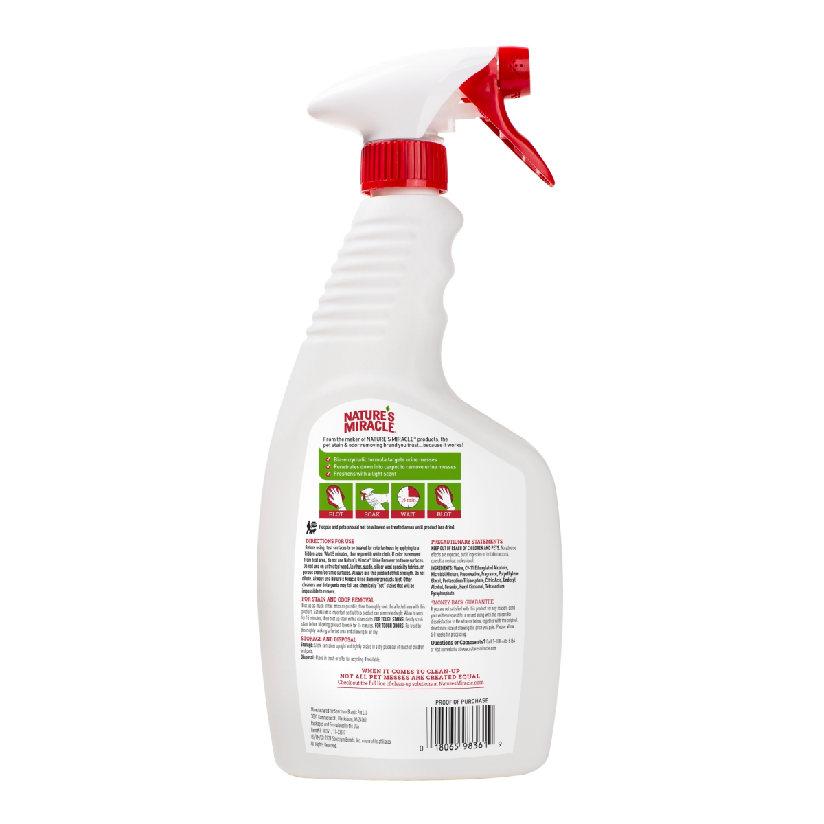 slide 2 of 2, Nature's Miracle Cat Urine Remover 24 fl oz, 24 fl oz