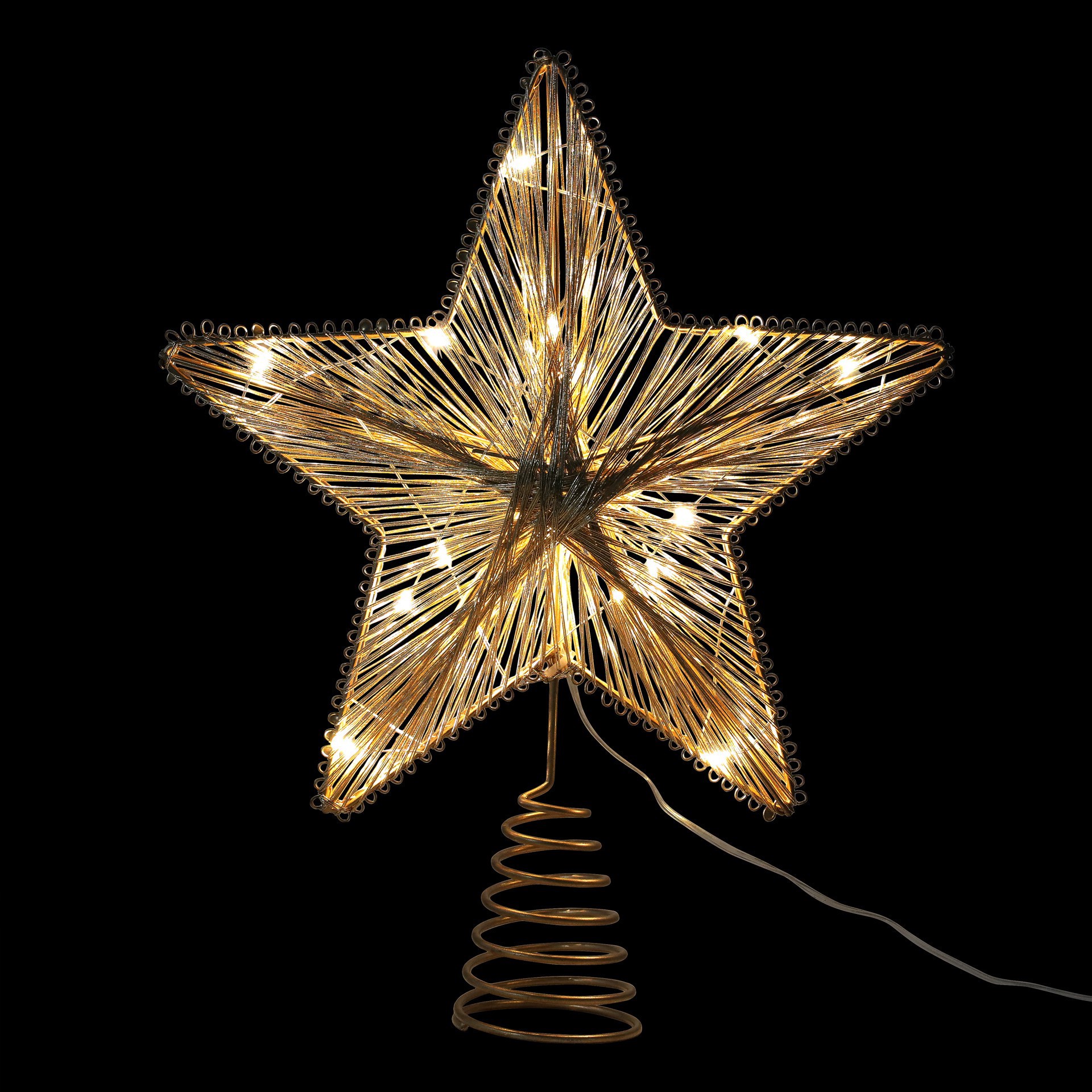 slide 3 of 3, 11.5" Copper Wire Star Lighted Tree Topper By Ashland, 11.5 in