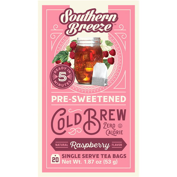 slide 1 of 1, Southern Breeze Sweet Tea Cold Brew Raspberry, 20 ct; 1.87 oz