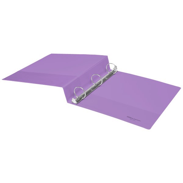 slide 3 of 5, Office Depot 3-Ring Durable View Binder, 1-1/2"" Round Rings, 49% Recycled, Purple, 1 ct