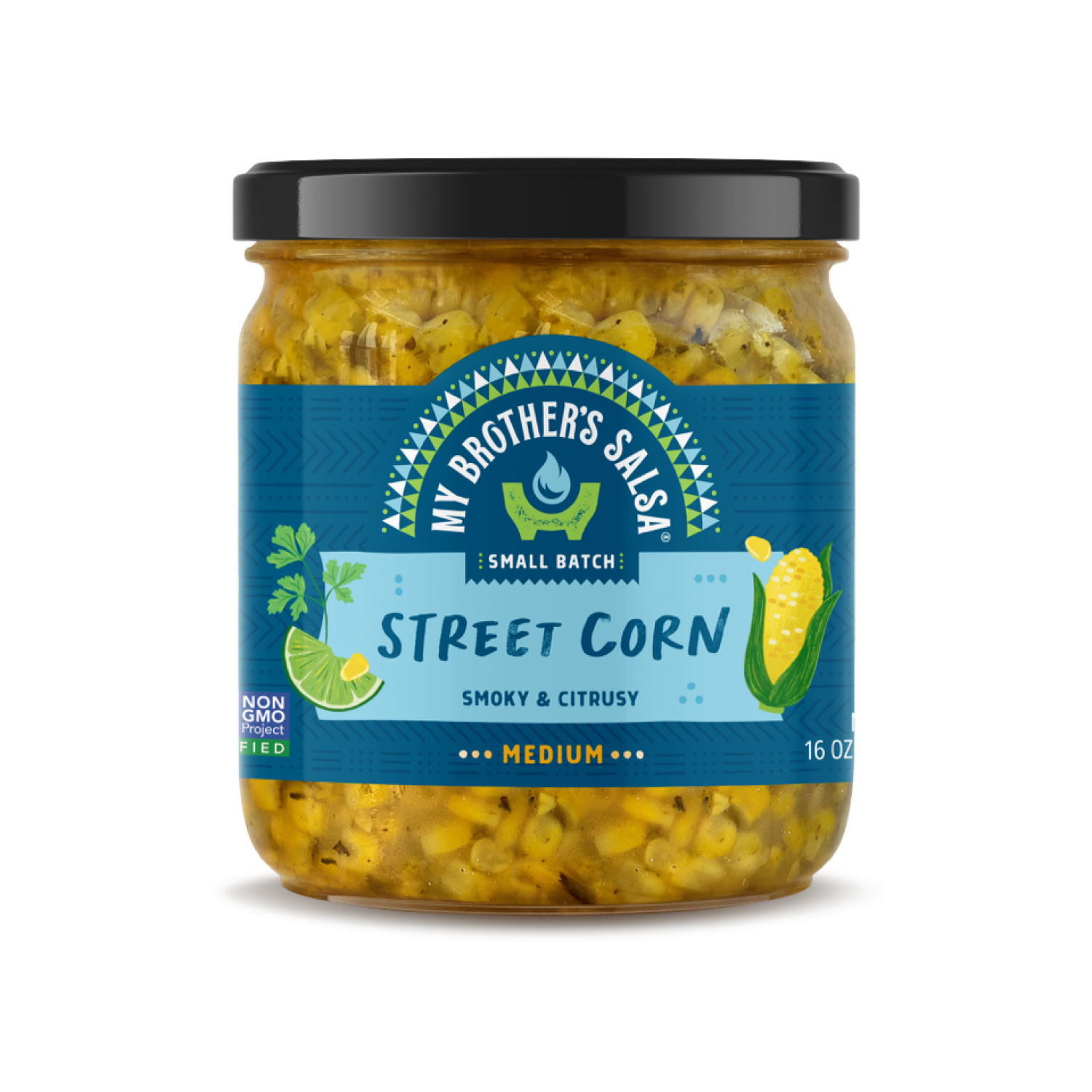 slide 1 of 2, My Brothers Salsa Street Corn, Medium, 16 oz, 16 oz