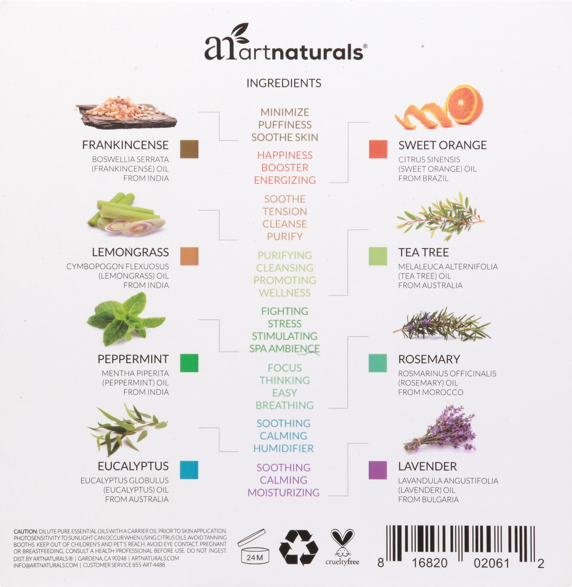 slide 4 of 12, artnaturals Nat Art Nat 8Ct Essential Oils, 1 ct