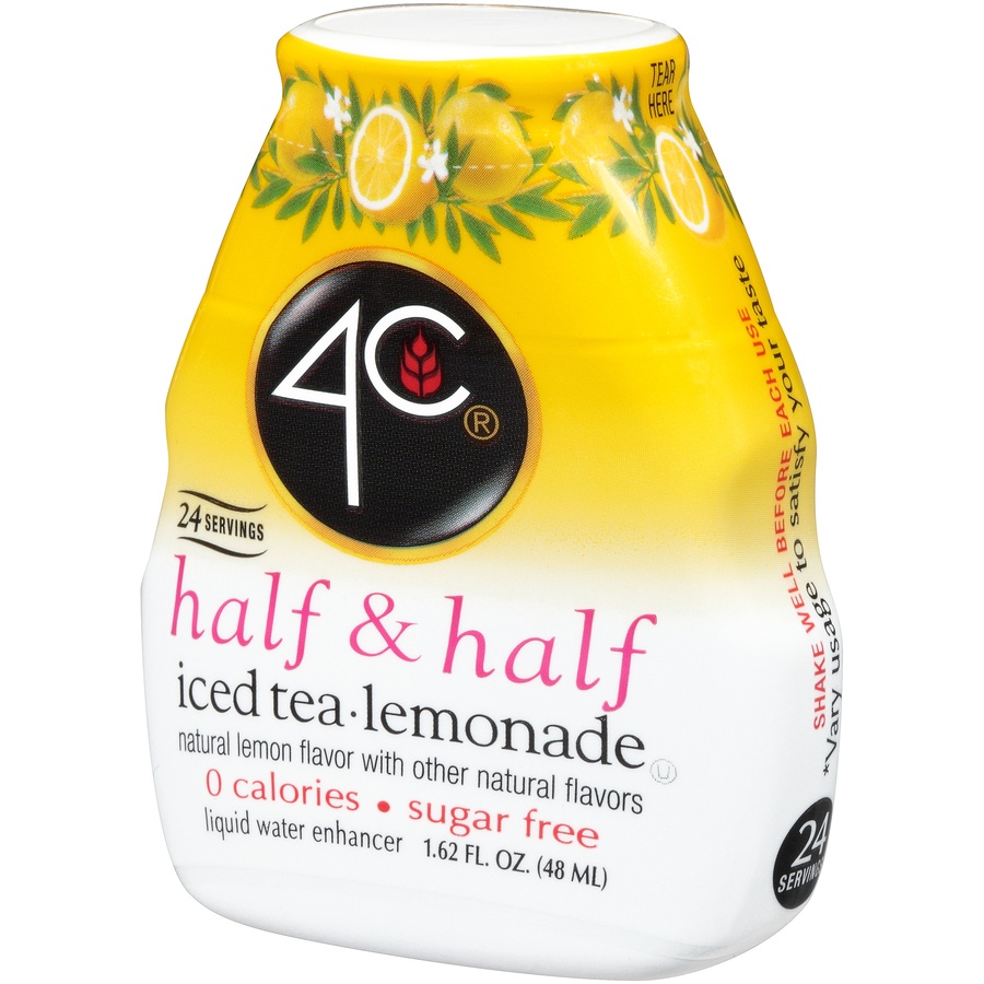 slide 3 of 8, 4C Liquid Water Enhancer - Half & Half Iced Tea Lemonade, 1 ct