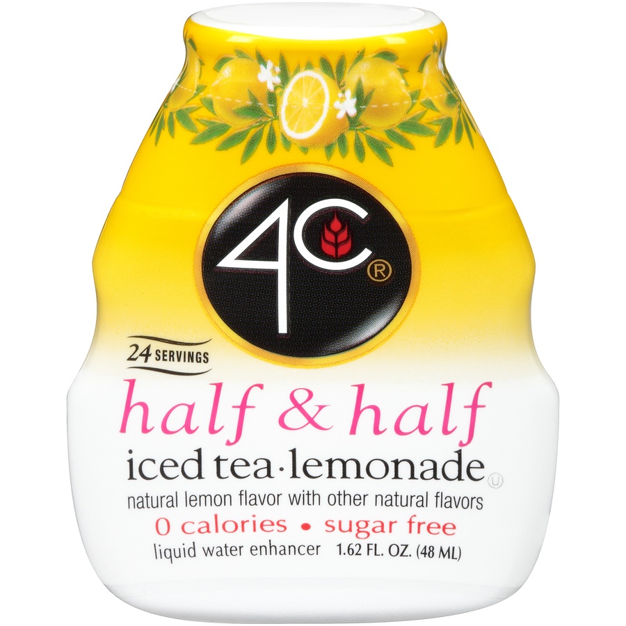 slide 1 of 8, 4C Liquid Water Enhancer - Half & Half Iced Tea Lemonade, 1 ct