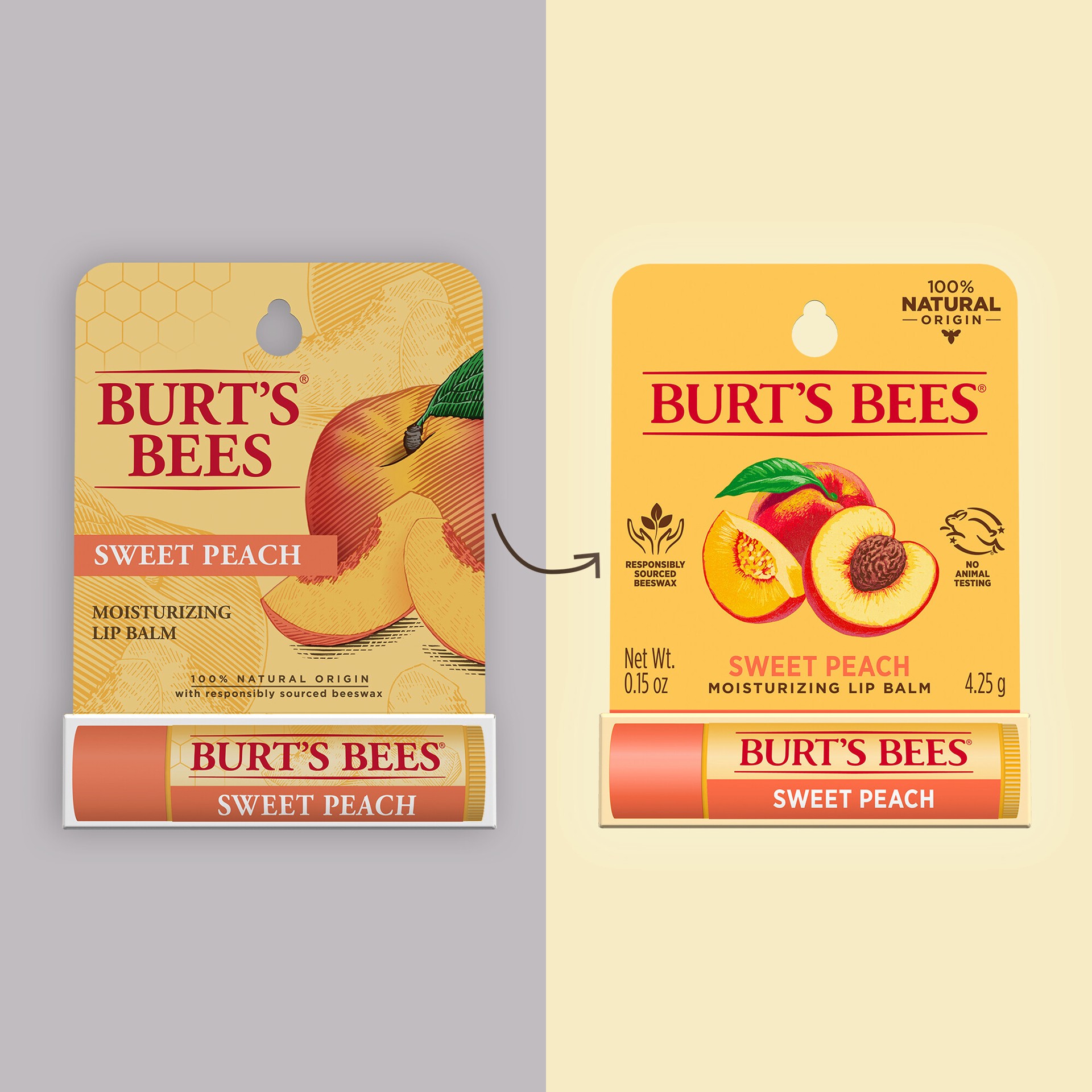 slide 4 of 5, Burt's Bees Moisturizing Sweet Peach Lip Balm 0.15 oz, 0.15 oz