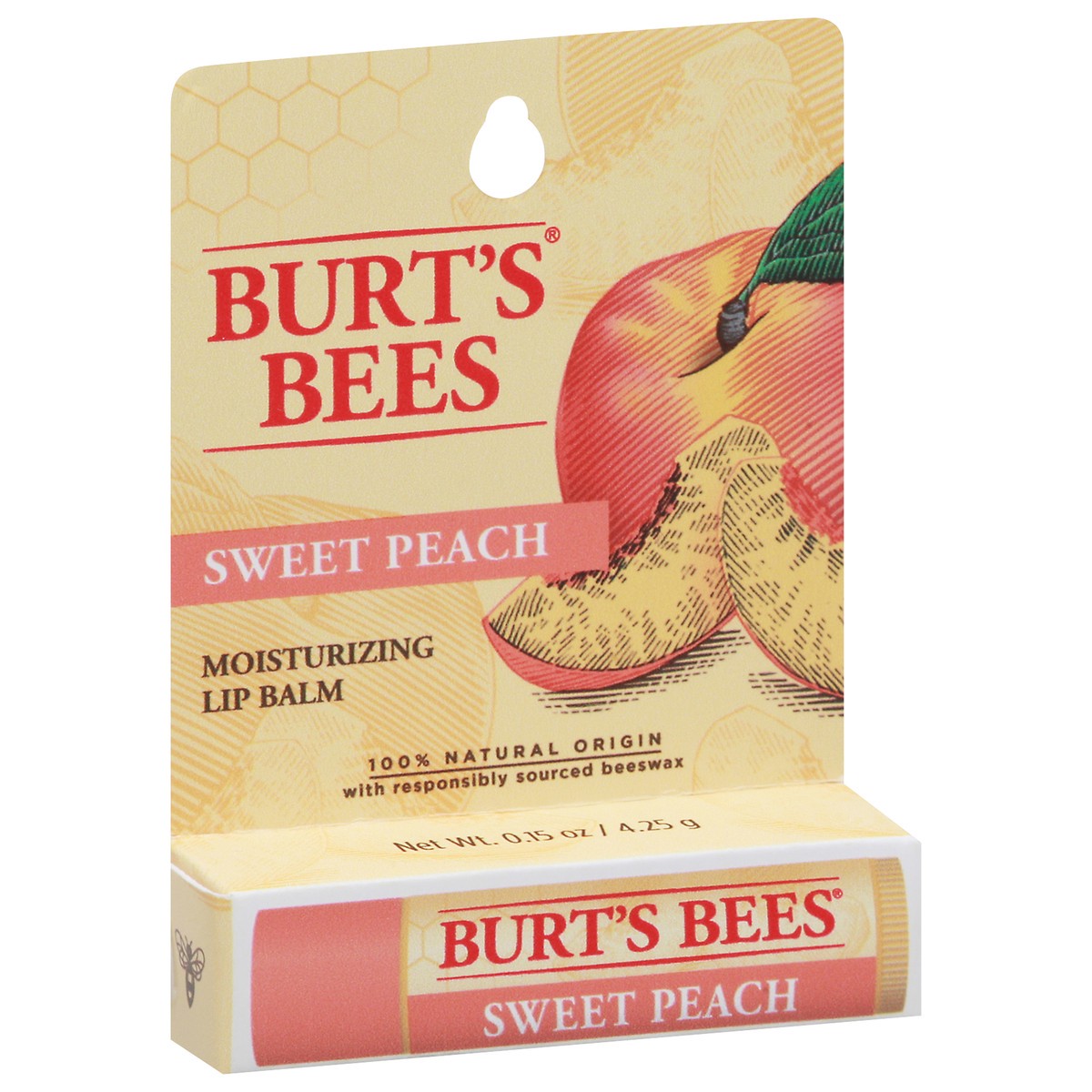 slide 1 of 5, Burt's Bees Moisturizing Sweet Peach Lip Balm 0.15 oz, 0.15 oz