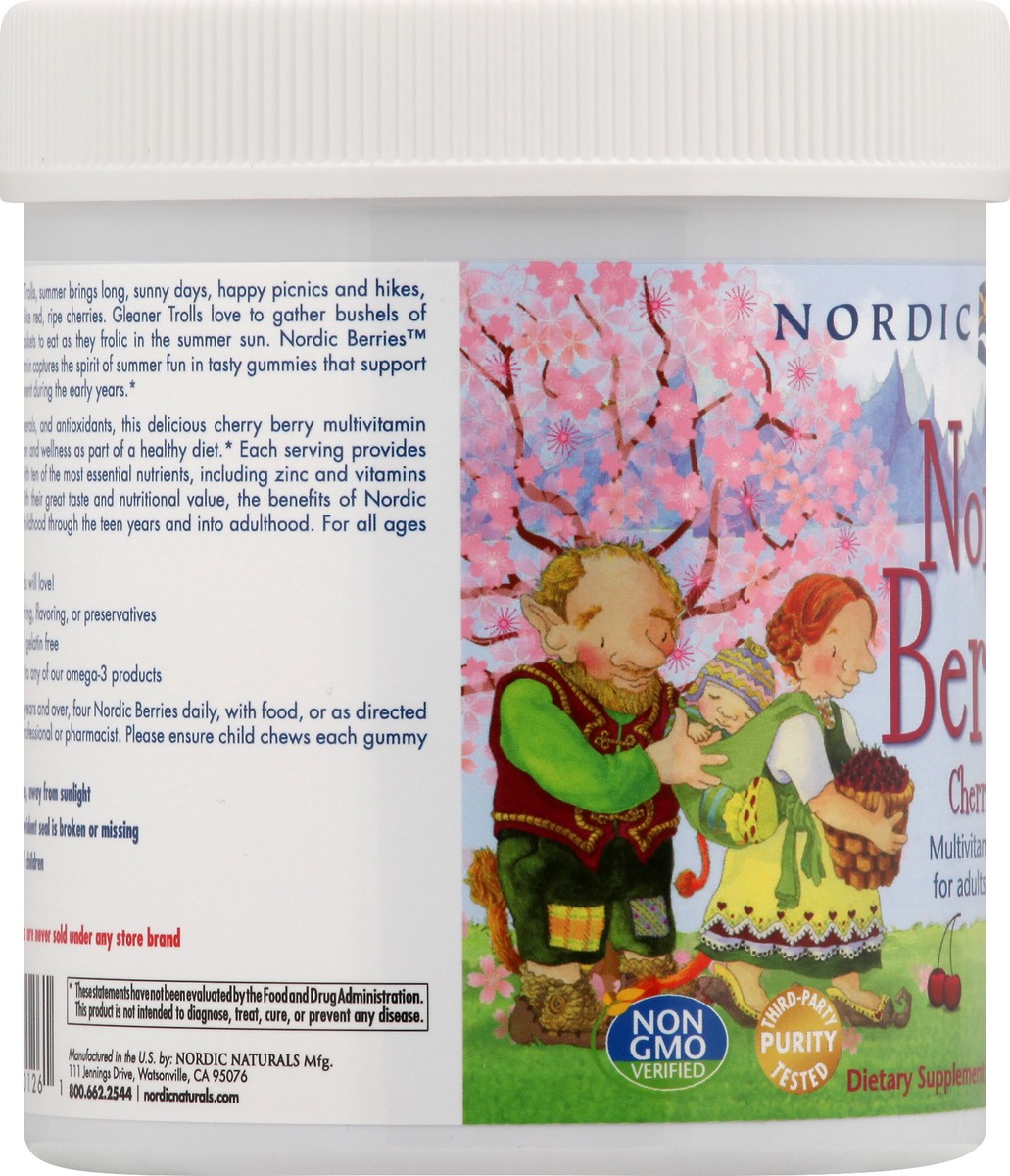 slide 4 of 10, Nordic Naturals Nordic Berries Cherry Berry Kids Multivitamin Gummies, 120 ct