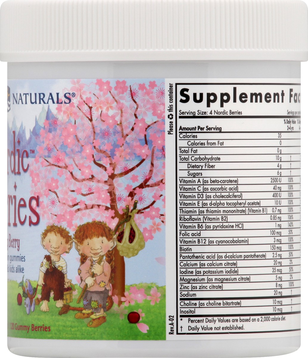 slide 6 of 10, Nordic Naturals Nordic Berries Cherry Berry Kids Multivitamin Gummies, 120 ct