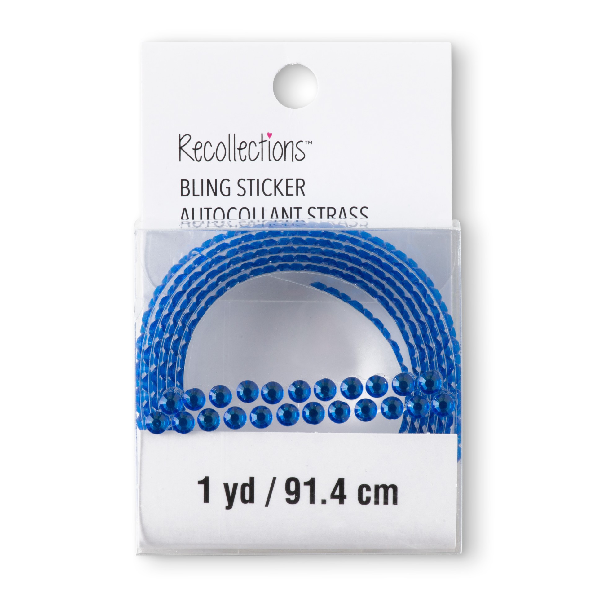 slide 3 of 5, Blue Bling On A Roll Rhinestones By Recollections, 1 yd