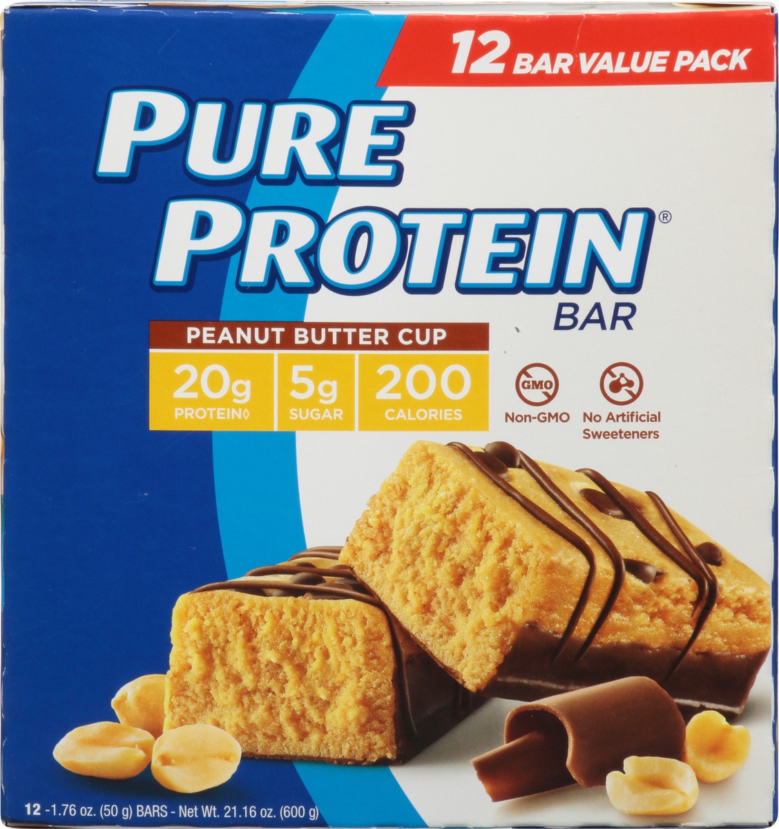 slide 12 of 13, Pure Protein Peanut Butter Cup Bars, 12 ct; 1.76 oz