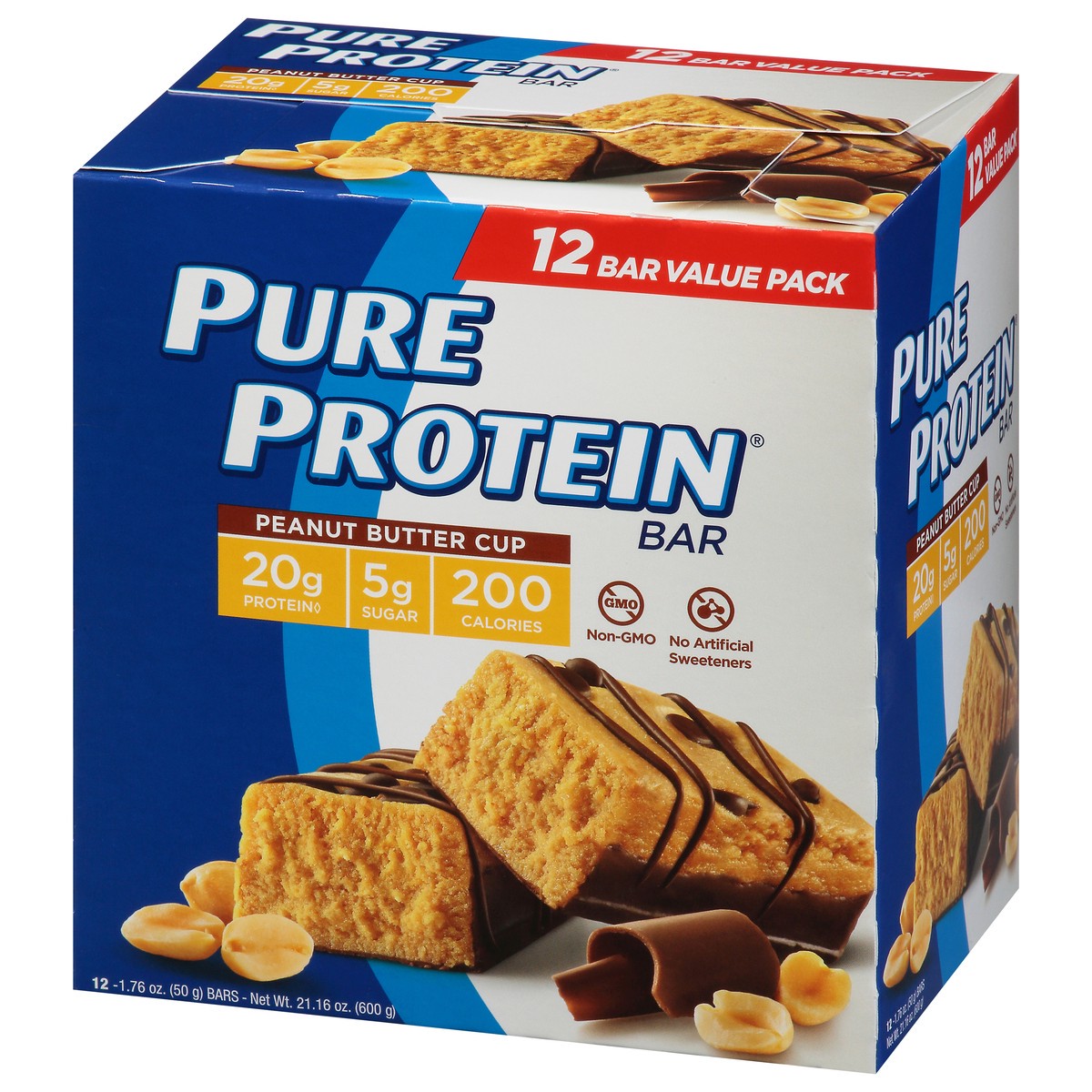 slide 13 of 13, Pure Protein Peanut Butter Cup Bars, 12 ct; 1.76 oz