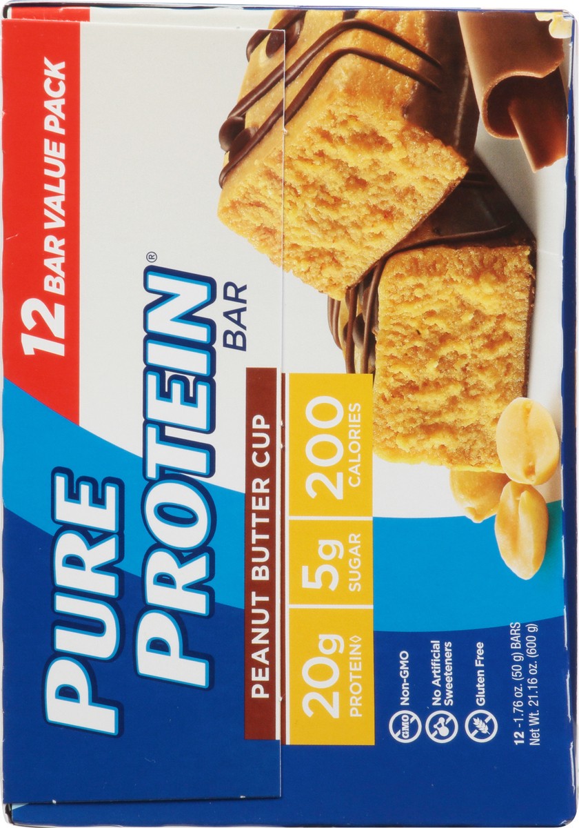 slide 5 of 13, Pure Protein Peanut Butter Cup Bars, 12 ct; 1.76 oz