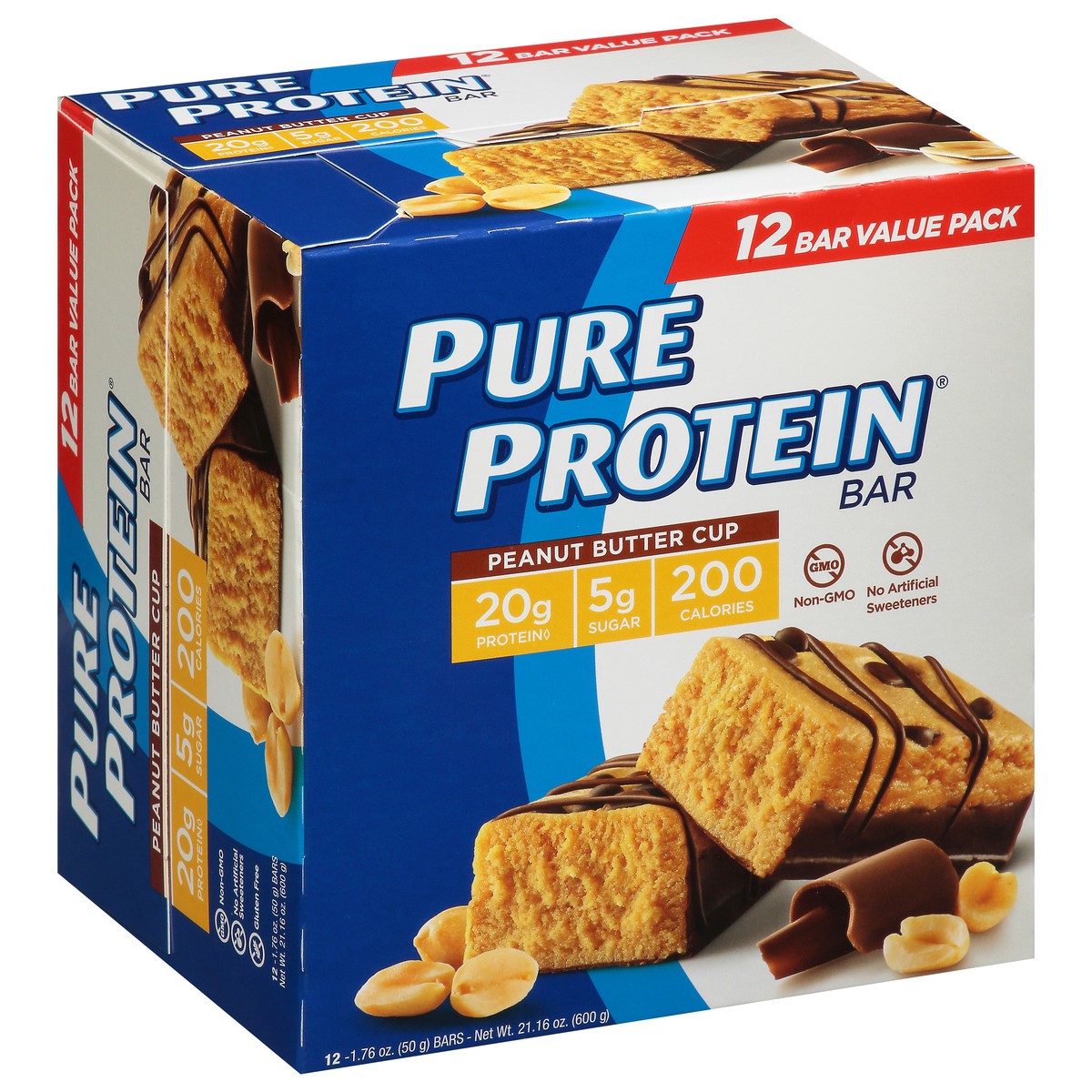 slide 6 of 13, Pure Protein Peanut Butter Cup Bars, 12 ct; 1.76 oz