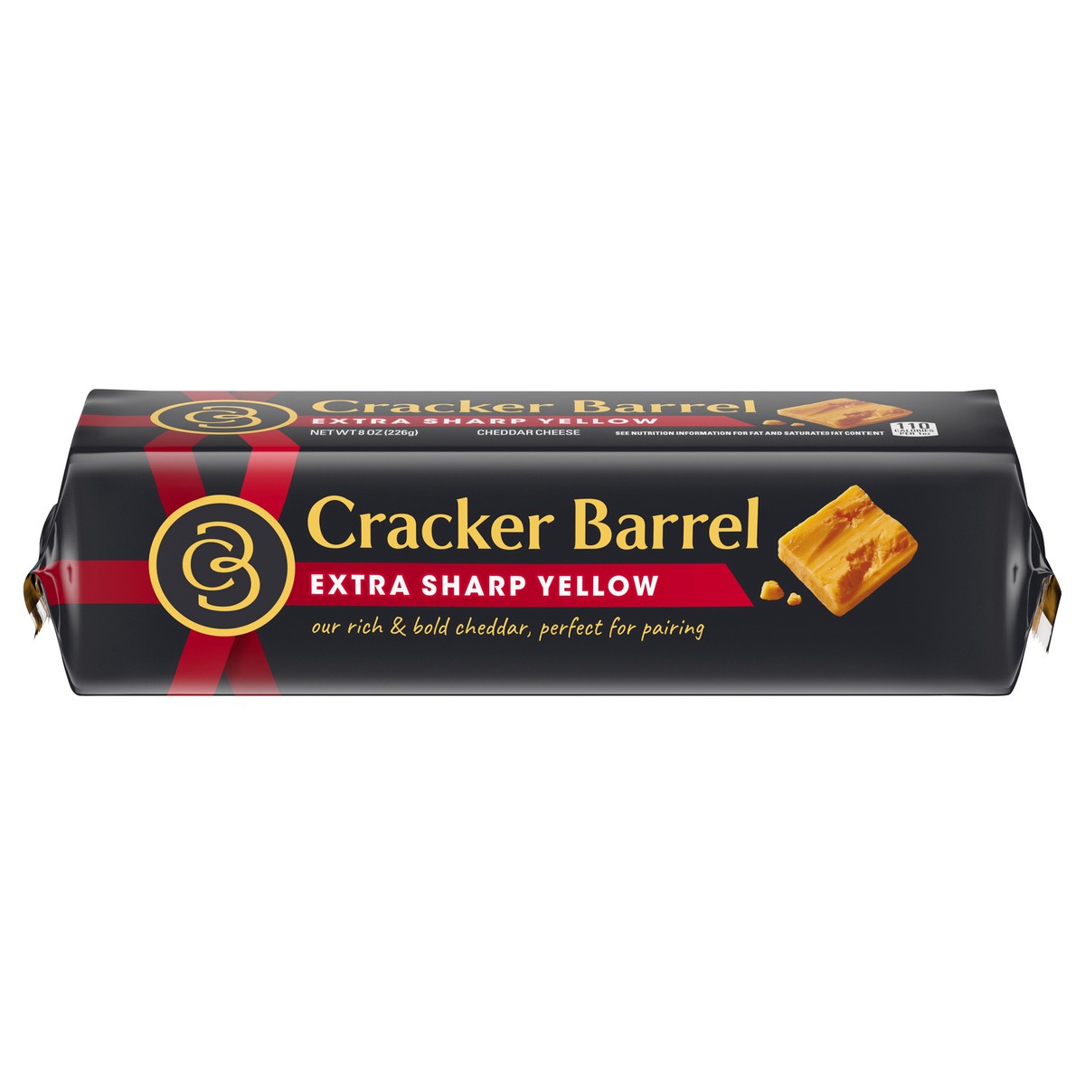 slide 1 of 8, Cracker Barell Extra Sharp Yellow Cheddar Cheese, 8 oz