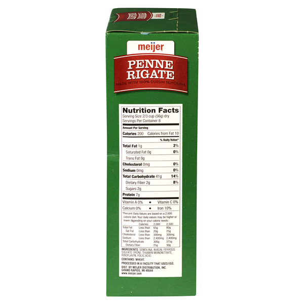 slide 8 of 9, Meijer Penne Rigate Pasta, 16 oz