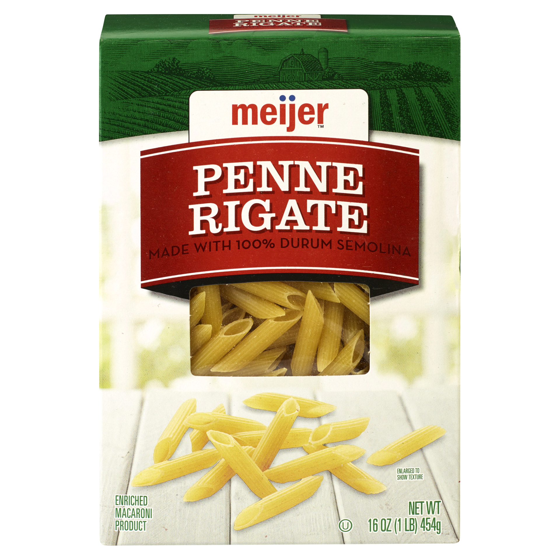 slide 1 of 9, Meijer Penne Rigate Pasta, 16 oz