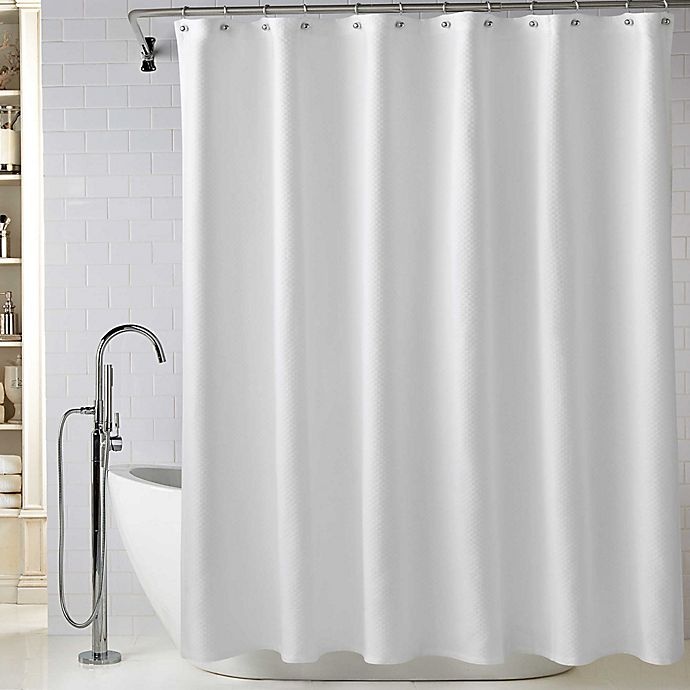 slide 1 of 2, Wamsutta Diamond Matelass Stall Shower Curtain - White, 54 in x 78 in