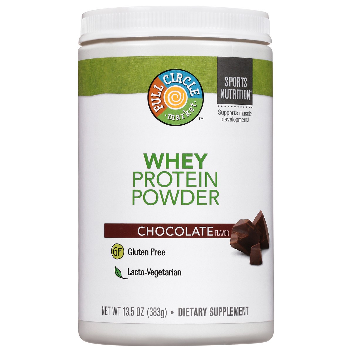 slide 5 of 14, Full Circle Market Chocolate Whey Protein Powder, 13.3 oz