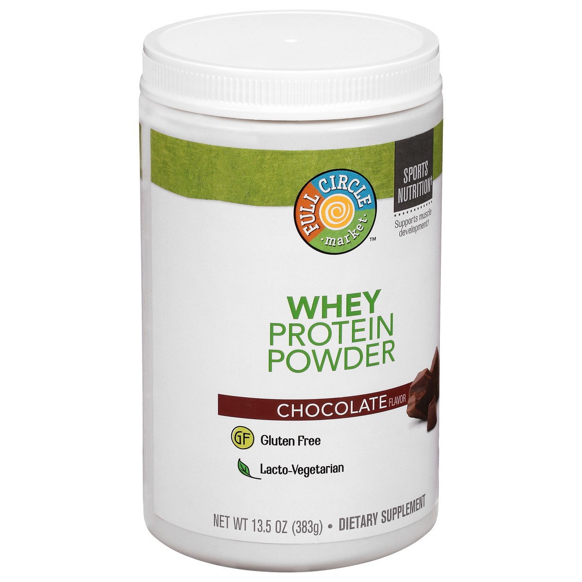 slide 11 of 14, Full Circle Market Chocolate Whey Protein Powder, 13.3 oz