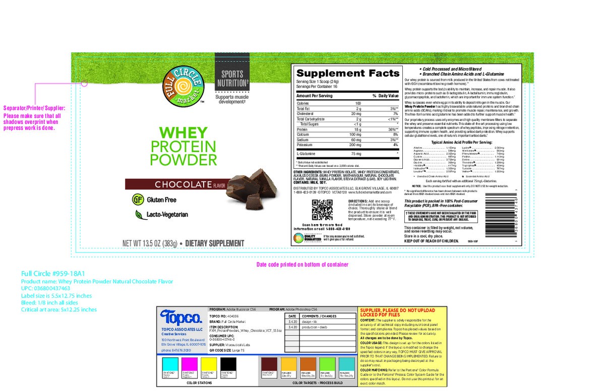 slide 14 of 14, Full Circle Market Chocolate Whey Protein Powder, 13.3 oz