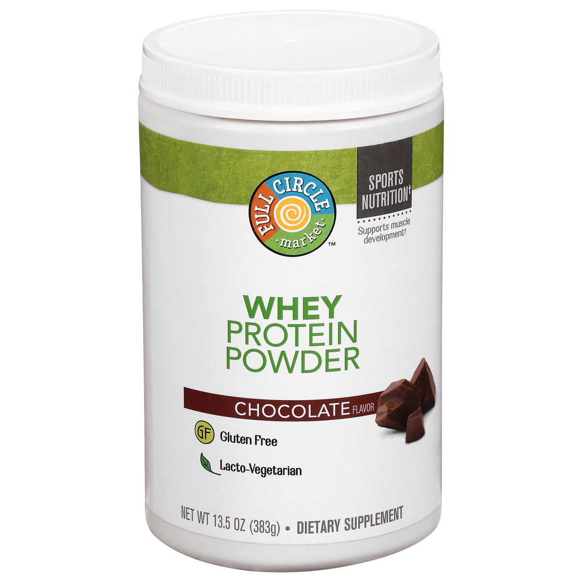 slide 1 of 14, Full Circle Market Chocolate Whey Protein Powder, 13.3 oz