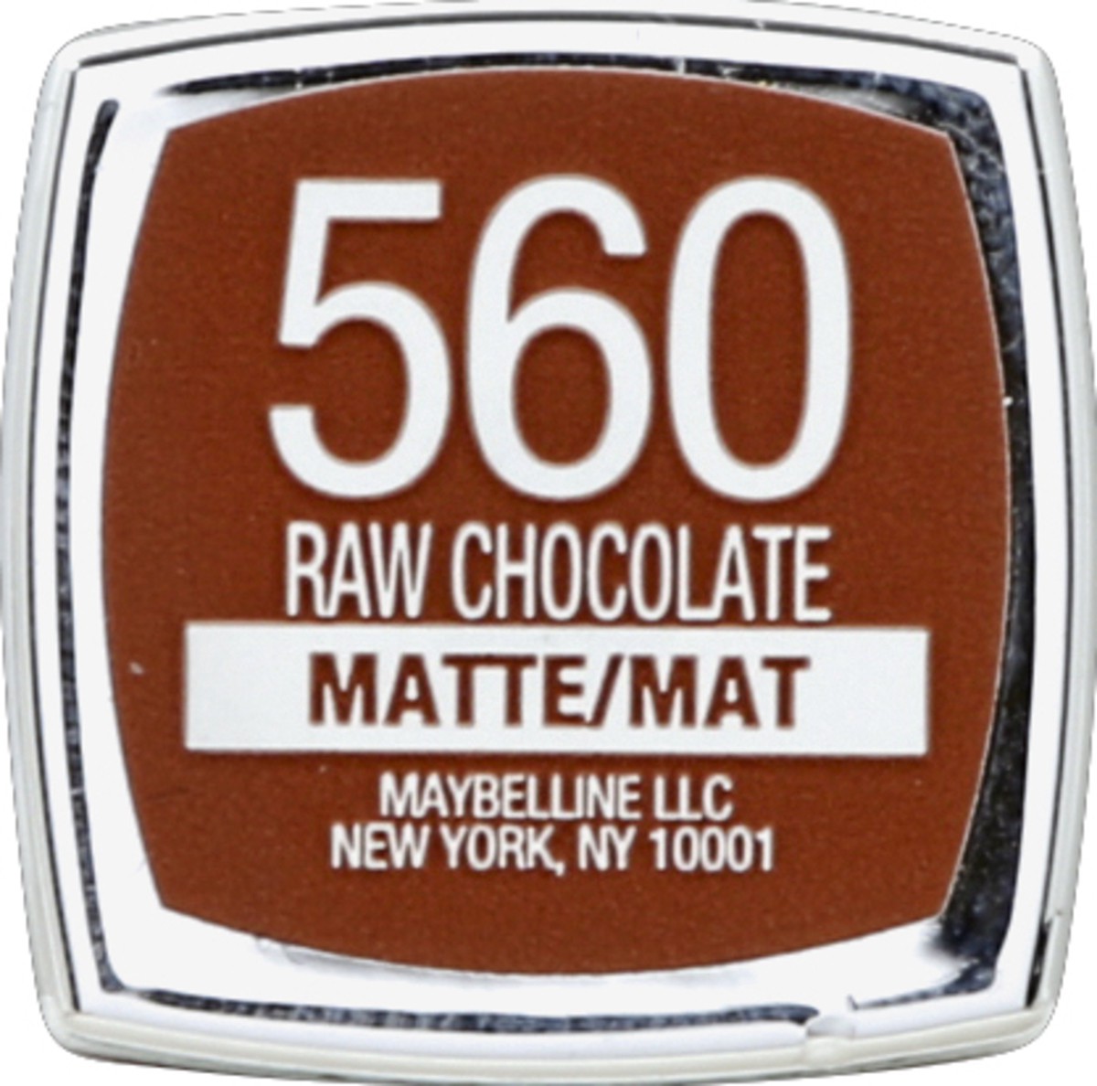 slide 2 of 3, Maybelline Lipstick, Matte/Mat, Raw Chocolate 560, 0.15 oz