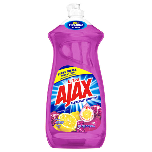 slide 1 of 1, Ajax Ultra Dish Liquid, Bleach Alternative Citrus Pomegranate, 28 fl oz
